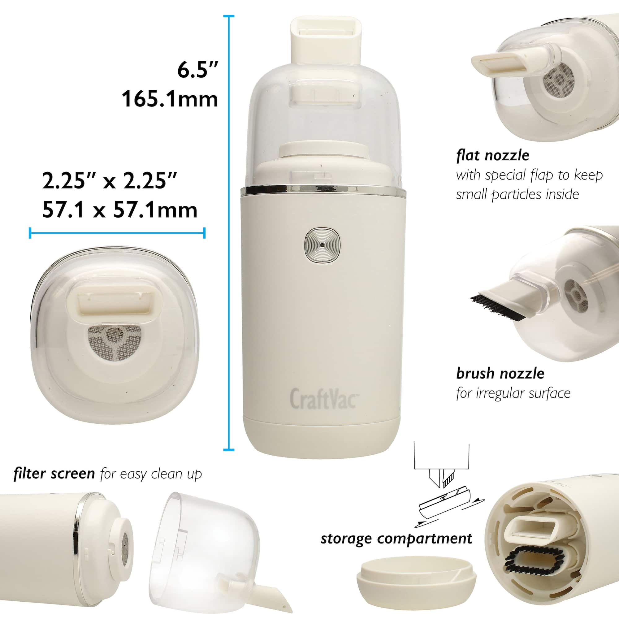 The Beadsmith® BASIC elements™ CraftVac™ Rechargeable Mini Vacuum